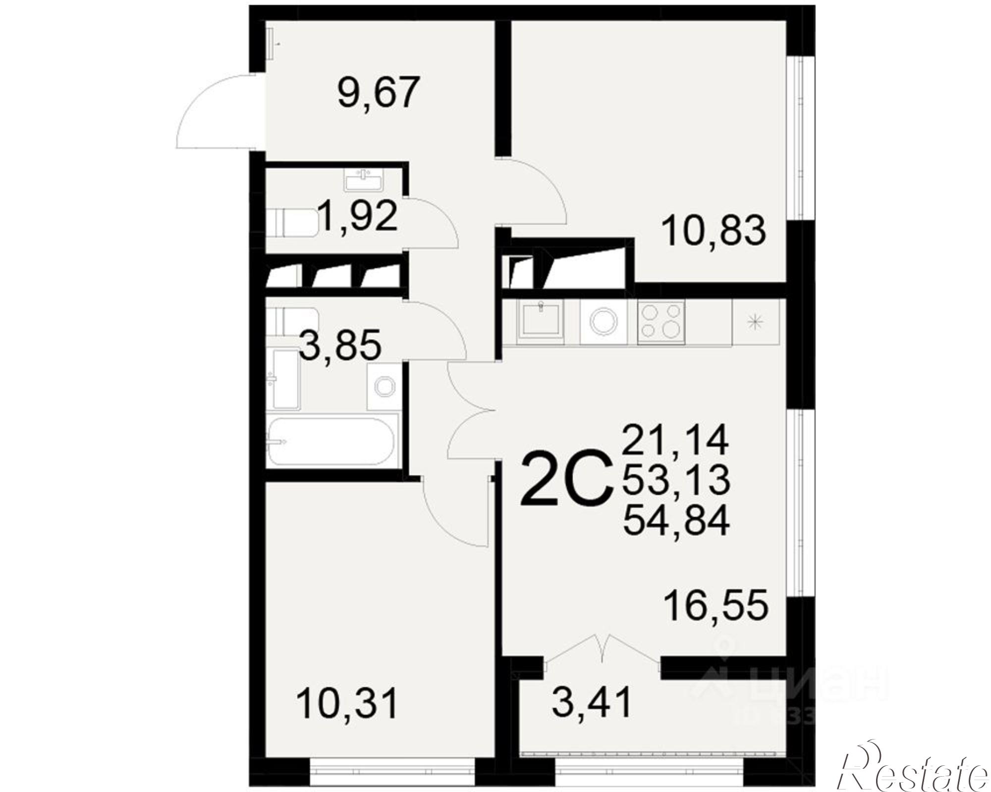 Купить квартиру за 6 361 440 рублей на Славянский проспект, 3