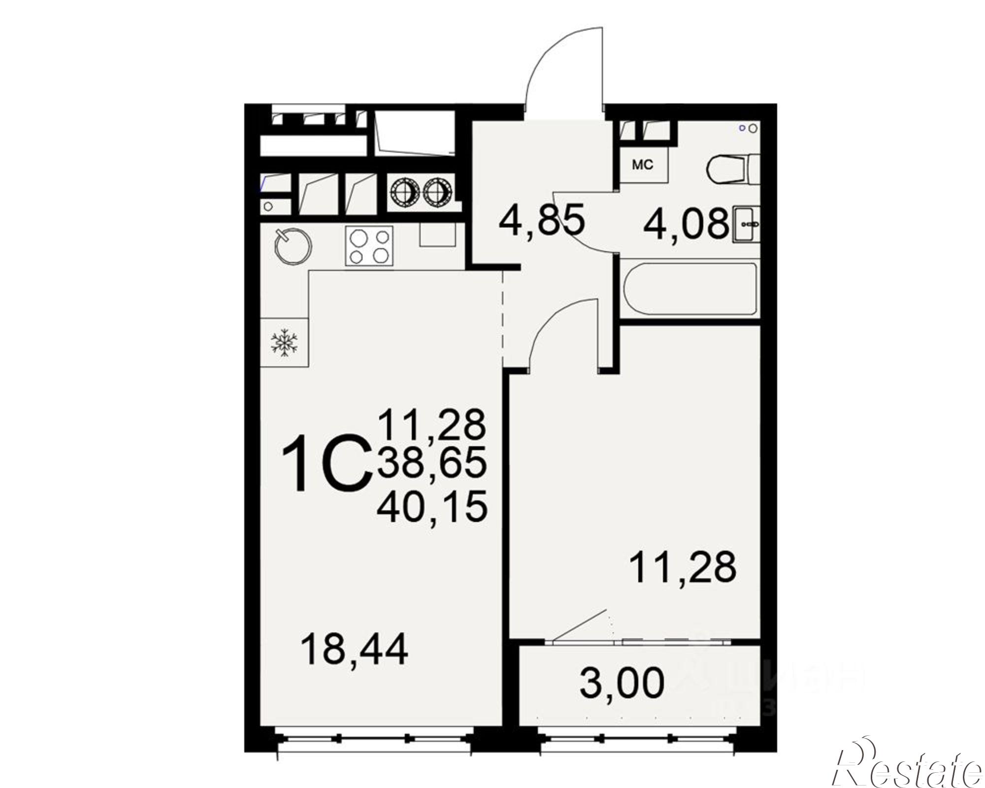 Купить квартиру за 7 387 600 рублей на Окский проезд, 21