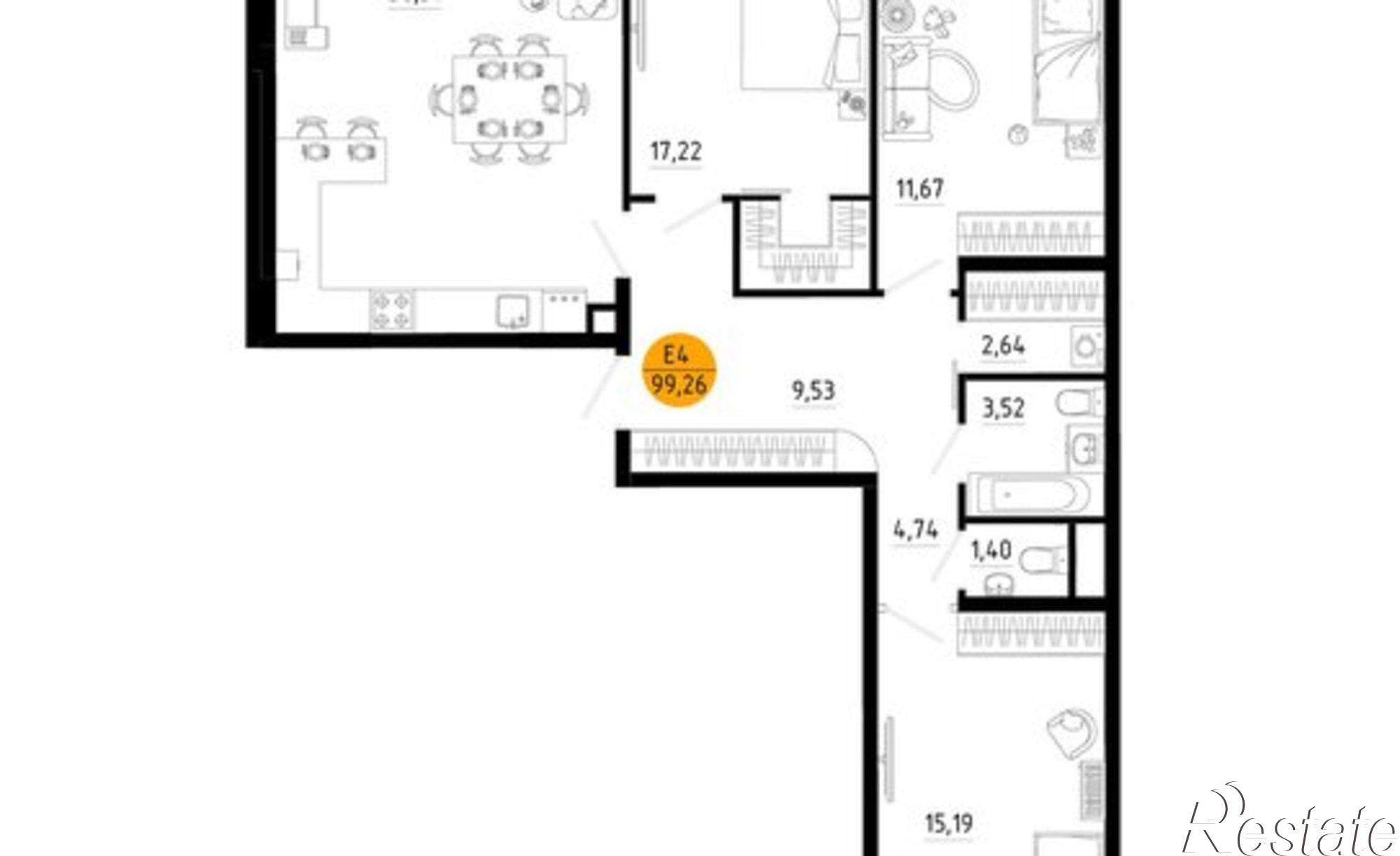 Купить квартиру за 10 977 200 рублей на улица Земнухова, 2