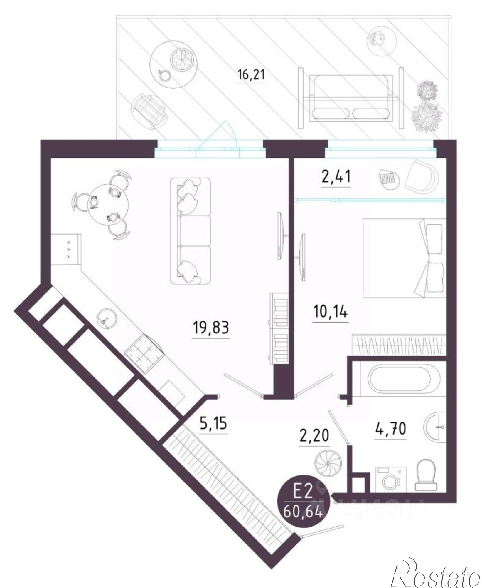 Купить квартиру за 6 151 010 рублей на 3-й Михайловский проезд, 5