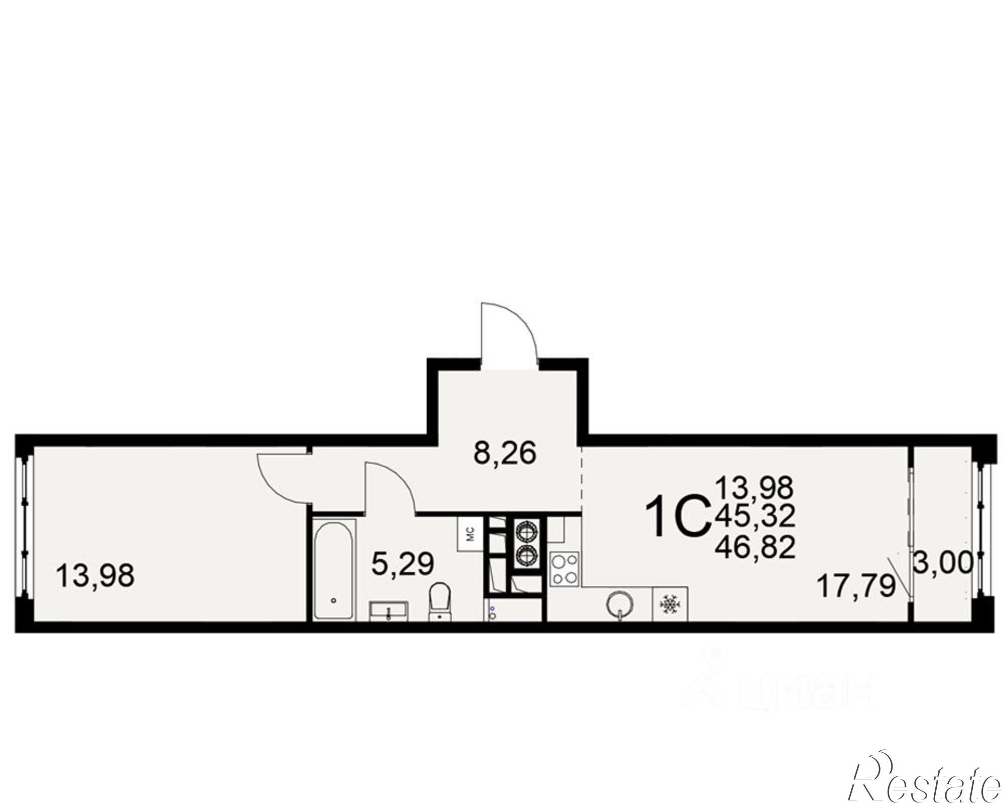 Купить квартиру за 8 240 320 рублей на Окский проезд, 21